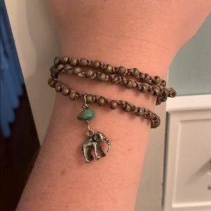 Elephant Charm Wrap Bracelet